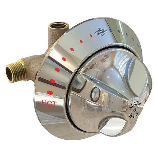 Shower Valve, Brass, Polished Chrome