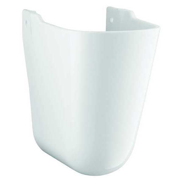 Lavatory Sink, Wall Mount, Plastic White, Bowl Size 16