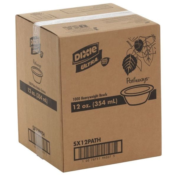 Bowl, Round, 12 fl. oz., Paper, Water, PK1000