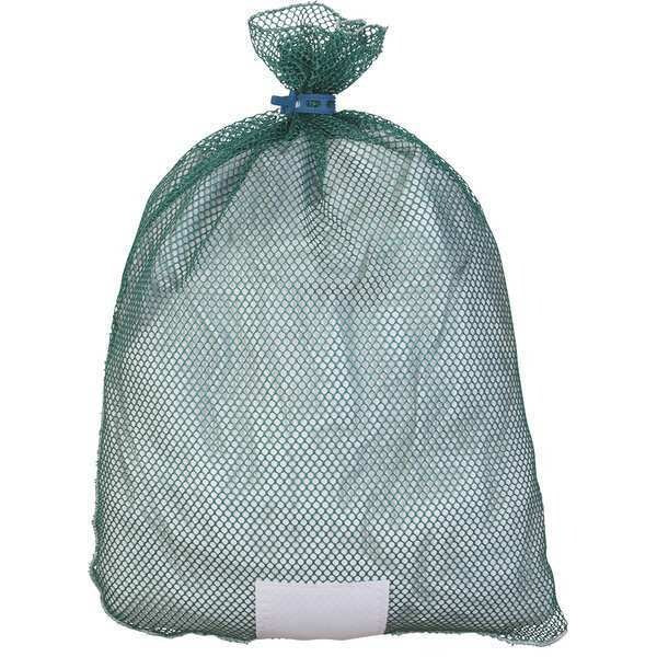 Mesh Laundry Bag, Green, With Closure, PK12