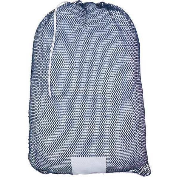 Mesh Laundry Bag, Blue, Spring Lock, PK12