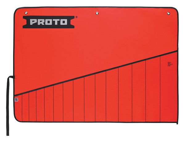 Tool Pouch, Canvas, 15 Pockets, Red, 0.1