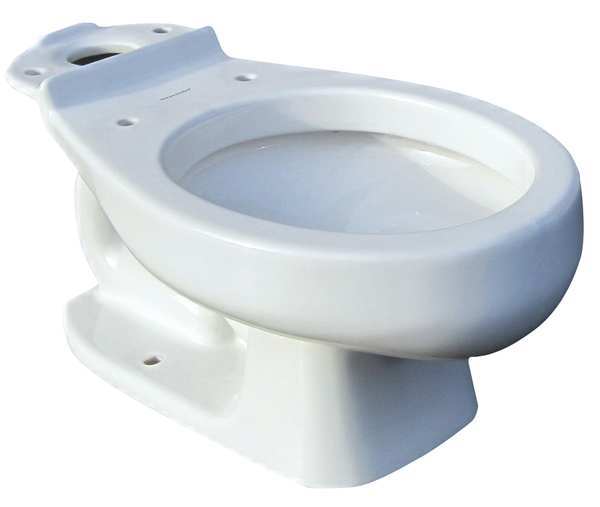 Toilet Bowl, 1.28 gpf, Gravity Fed, Floor Mount, Round, White