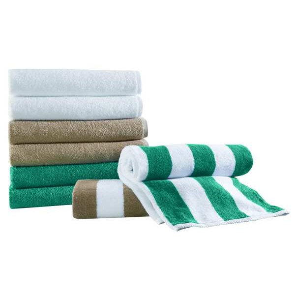 Pool Towel, Dark Linen/White Stripe, PK12