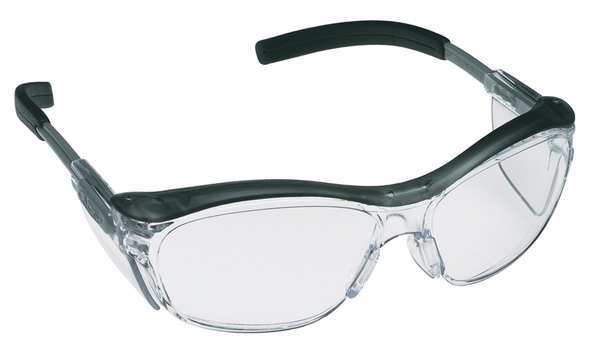 Safety Glasses, Wraparound Clear Polycarbonate Lens, Anti-Fog
