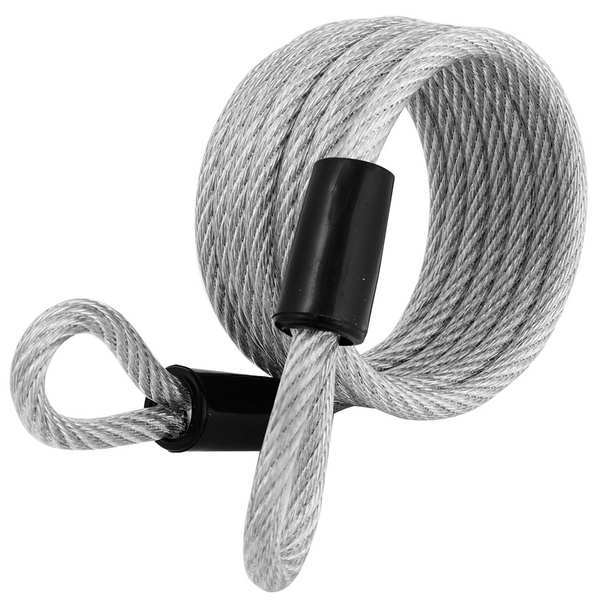 Security Cable, Self Coiling, 6 ft, Steel