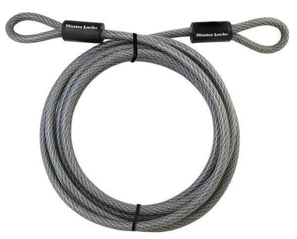 Security Cable, 3/8 in, 15 ft, Woven Steel