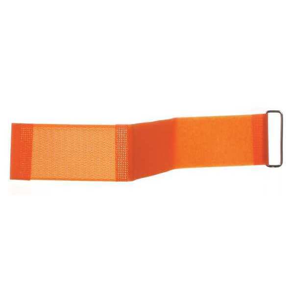 Reclosable Fastener, No Adhesive, 12 in, 2 in Wd, Orange, 10 PK