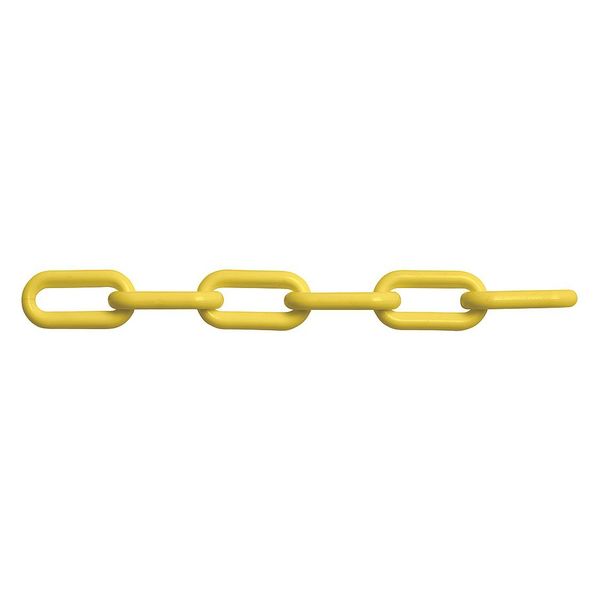 Yellow Plastic Chain, Weldlss, 8mm, 150ft L