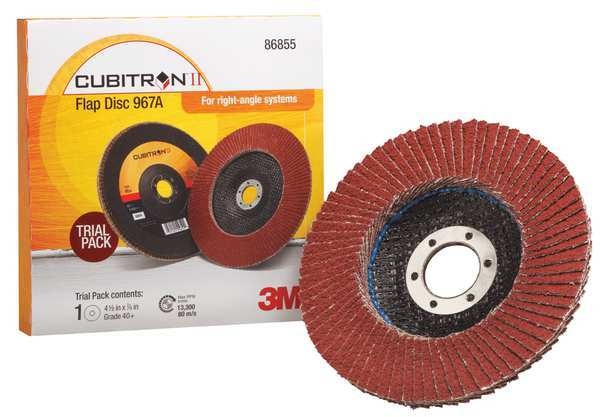 Flap Disc, Type 27, 4-1/2 in. dia., 40 Grit