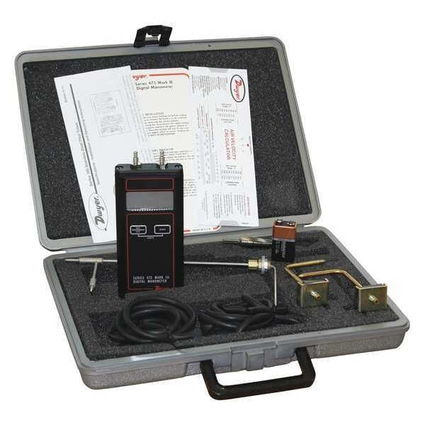 Air Velocity Kit, Digital, 40.00 In WC