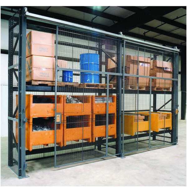 Pallet Rack Encl, 5 Bay, 120inW, 36in BaseD