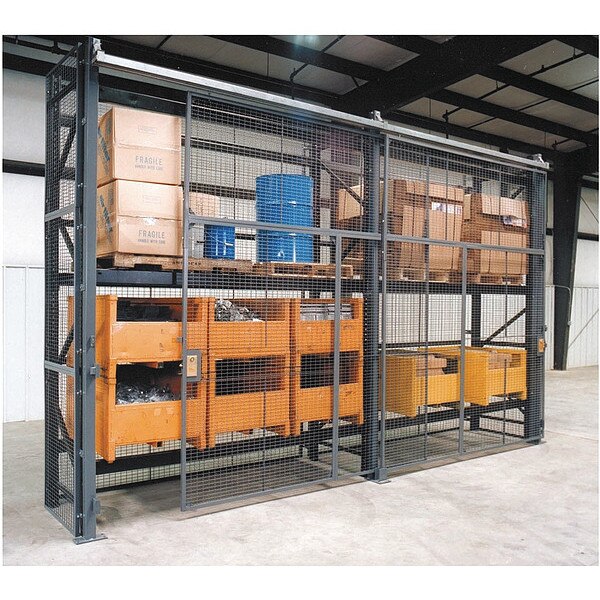 Pallet Rack Encl, 5 Bay, 144inW, 36in BaseD