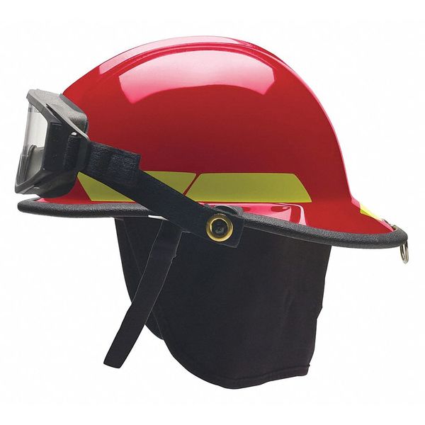 Fire Helmet, Ultem(R), Red, Fire Pro Goggle