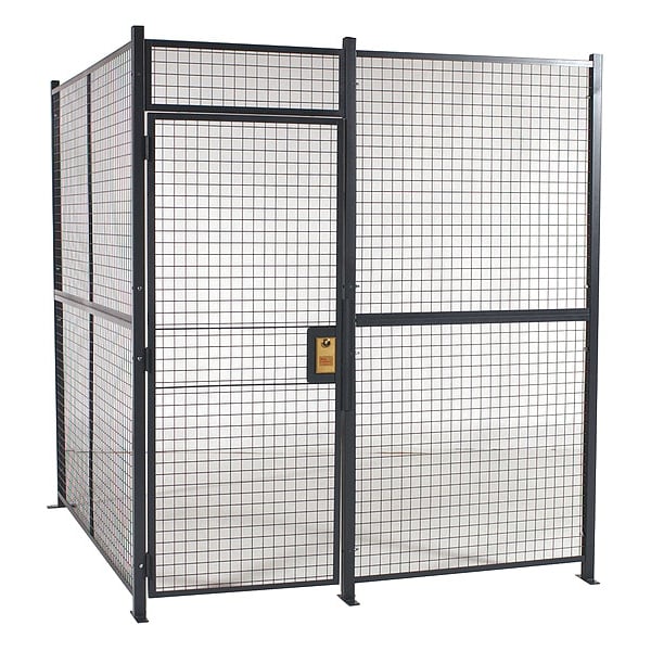 Welded Partition Cage, 10ft. 4inD, 3 Sided