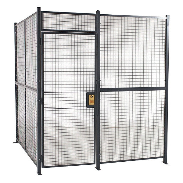 Welded Partition Cage, 16ft. 8inW, 3 Sided