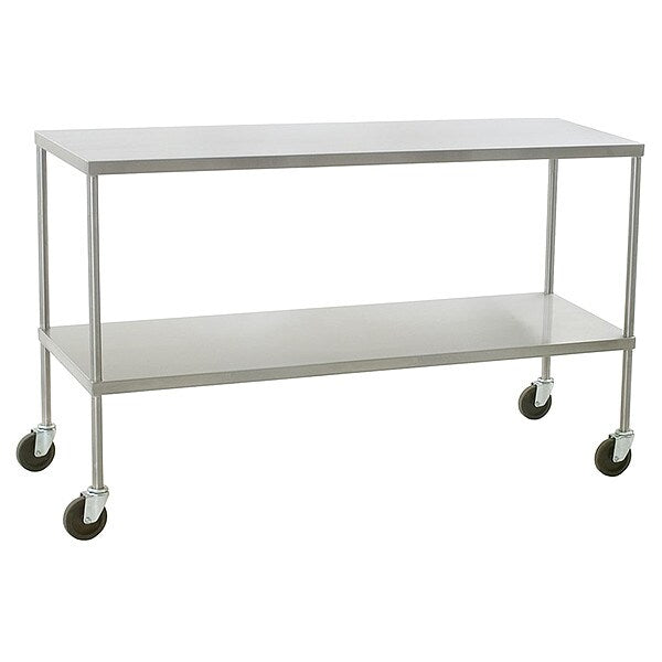 Mobile Instrument Table, 46x24x34, w/Shelf