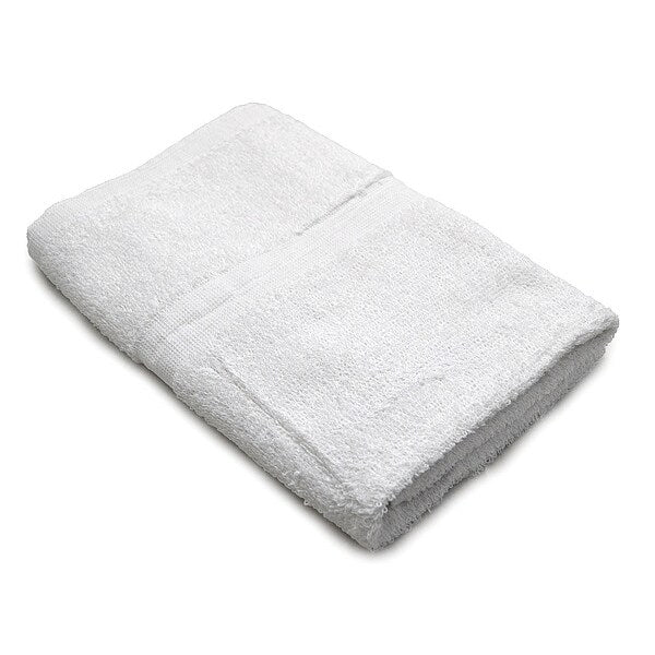 Bath Towel, 24x50 In, White, PK12