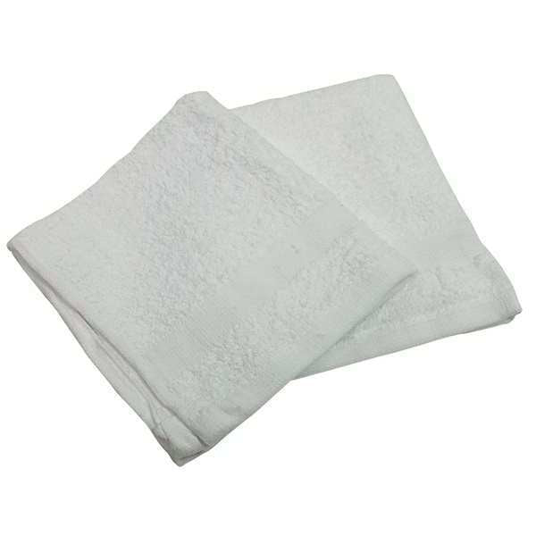Wash Cloth, 12x12 In, White, PK12, Weight: 1 lb. per Dozen