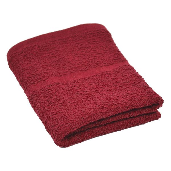 Hand Towel, 16x27 In, Burgundy, PK12