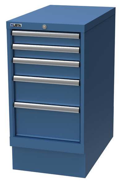 Cabinet Pedestal, (5)Drawer, Brt Blue