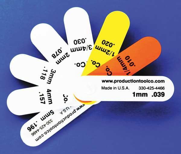 Feeler Gauge, 0.649 In Thick, 3 In L Blade