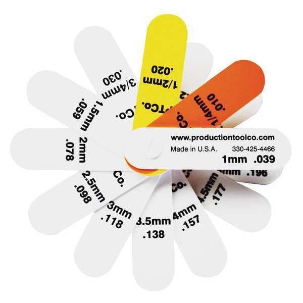Feeler Gauge, 1.57 In Thick, 3 In L Blade