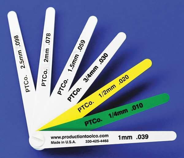 Feeler Gauge, 0.334 In Thick, 4 In L Blade