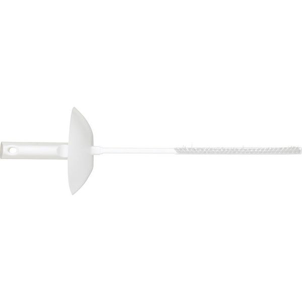 1/2 in W Scrub Brush, Medium, 4 3/4 in L Handle, 20 in L Brush, White, Plastic, 20 in L Overall