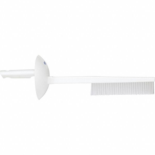 1/2 in W Scrub Brush, Medium, 4 3/4 in L Handle, 20 in L Brush, White, Plastic, 20 in L Overall