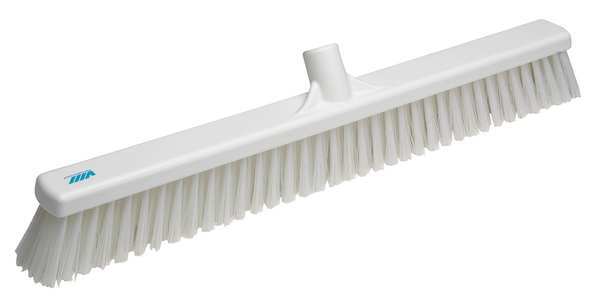 24 in Sweep Face Broom Head, Soft, Synthetic, White