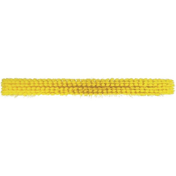 24 in Sweep Face Broom Head, Soft, Synthetic, Yellow