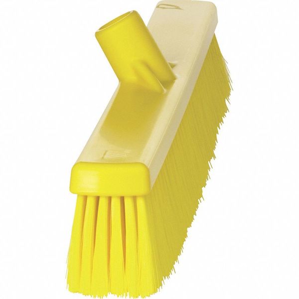 24 in Sweep Face Broom Head, Soft, Synthetic, Yellow