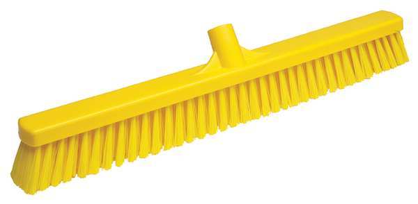 24 in Sweep Face Broom Head, Soft, Synthetic, Yellow