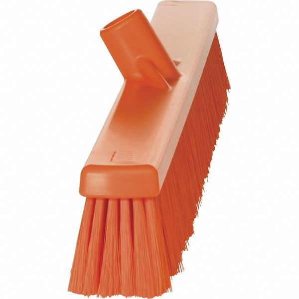 24 in Sweep Face Sweeping Broom Head, Soft, Synthetic, Orange