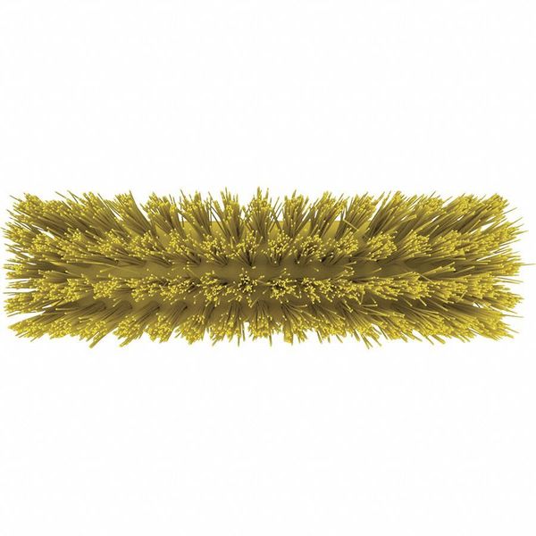 12 in Sweep Face Broom Head, Stiff, Synthetic, Yellow