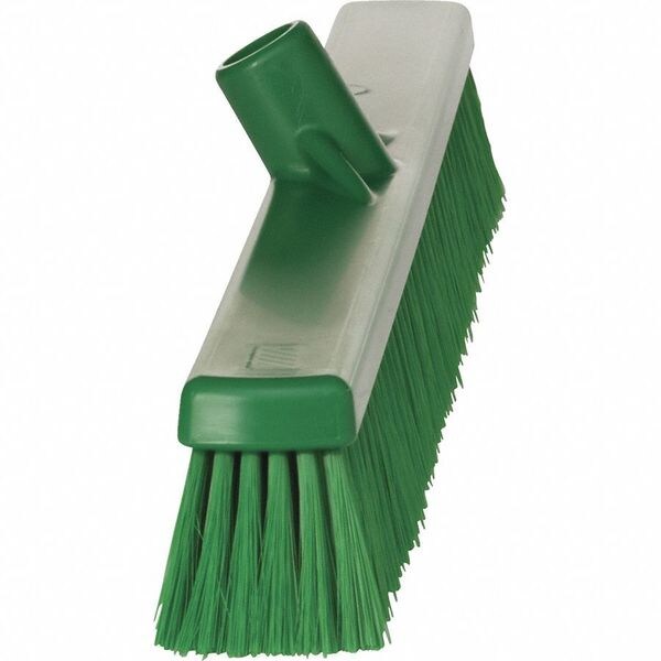 24 in Sweep Face Broom Head, Soft, Synthetic, Green