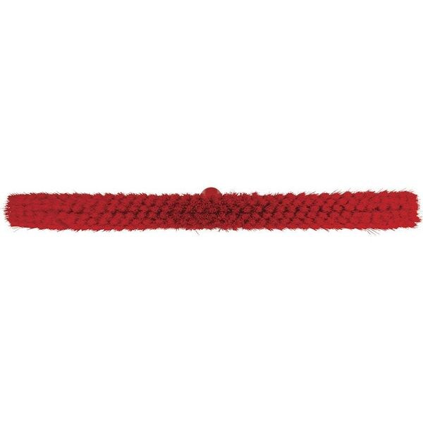 24 in Sweep Face Sweeping Broom Head, Soft, Synthetic, Red