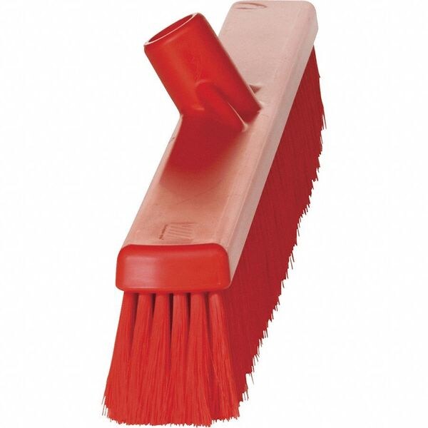 24 in Sweep Face Sweeping Broom Head, Soft, Synthetic, Red