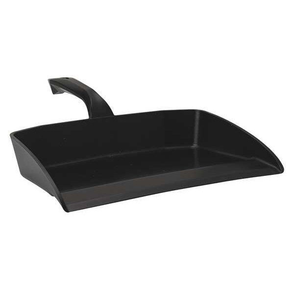 Hand Held Dust Pan, Black, Polypropylene, Overall Width: 13