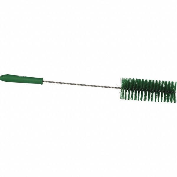 2 5/8 in W Tube and Valve Brush, Medium, 13 1/2 in L Handle, 5 51/64 in L Brush, Green