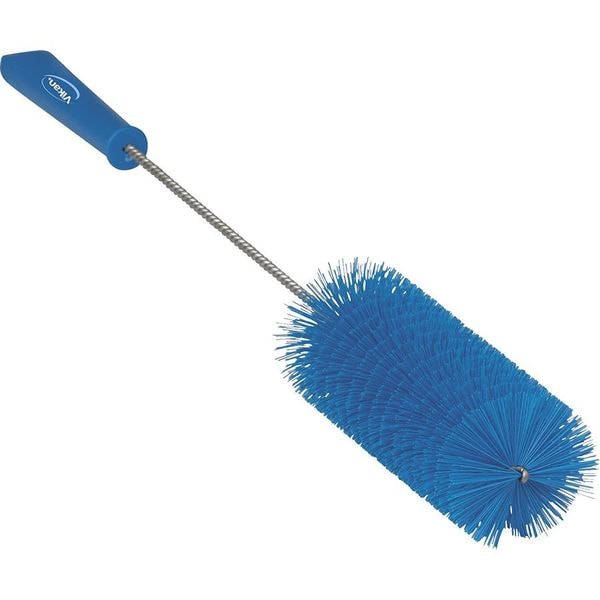 2 5/8 in W Tube and Valve Brush, Medium, 13 1/2 in L Handle, 5 51/64 in L Brush, Blue
