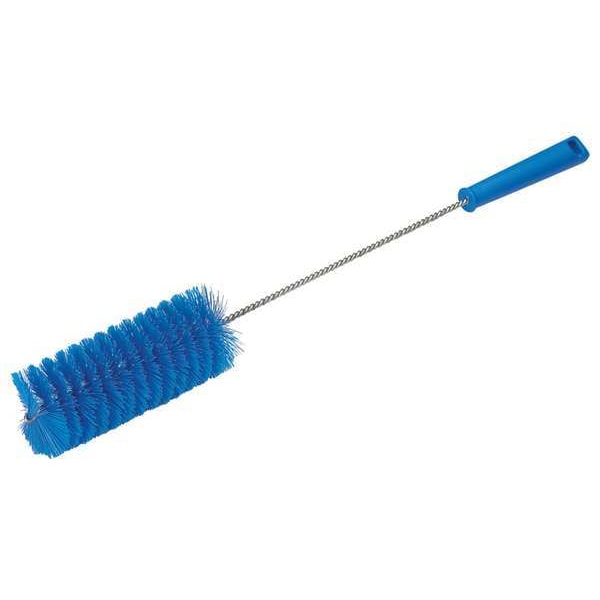 2 5/8 in W Tube and Valve Brush, Medium, 13 1/2 in L Handle, 5 51/64 in L Brush, Blue