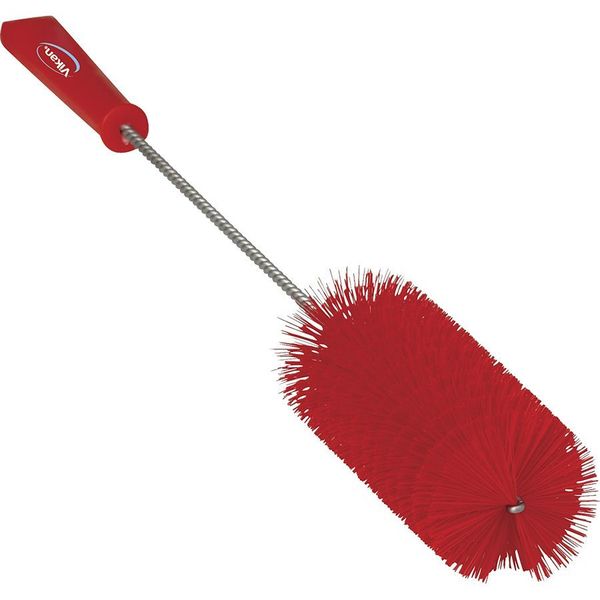 2 5/8 in W Tube and Valve Brush, Medium, 13 1/2 in L Handle, 5 51/64 in L Brush, Red