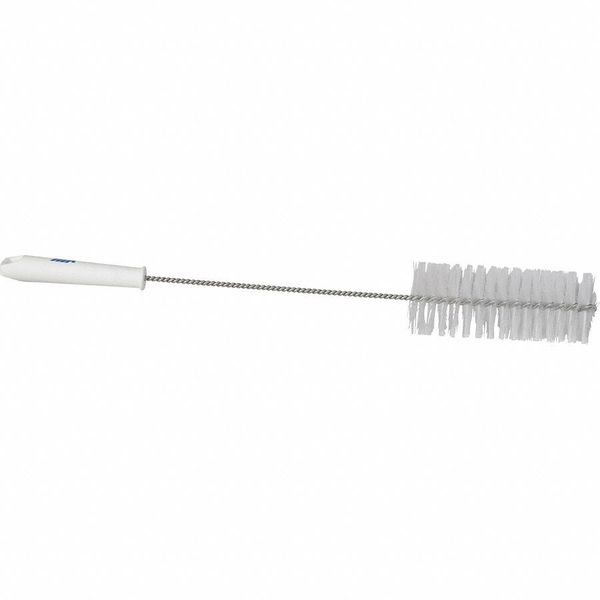 2 5/8 in W Tube and Valve Brush, Medium, 13 1/2 in L Handle, 5 51/64 in L Brush, White