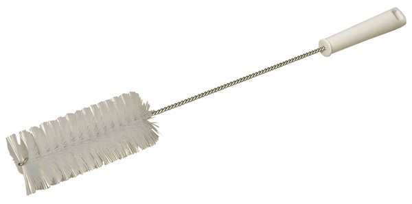 2 5/8 in W Tube and Valve Brush, Medium, 13 1/2 in L Handle, 5 51/64 in L Brush, White