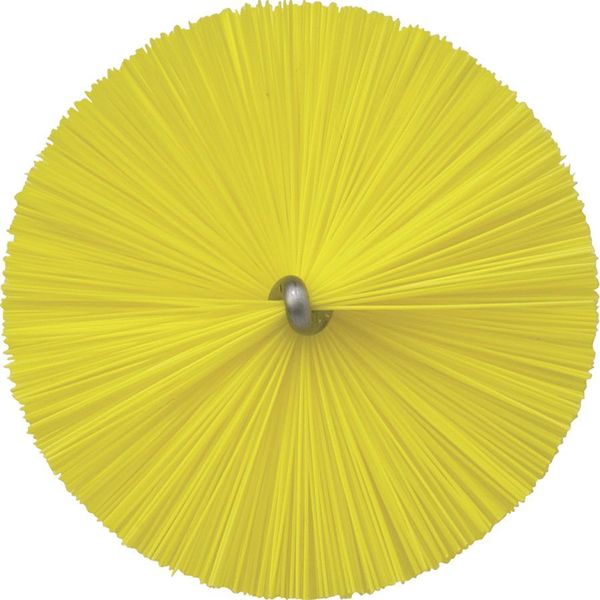 2 5/8 in W Tube and Valve Brush, Medium, 13 1/2 in L Handle, 5 51/64 in L Brush, Yellow