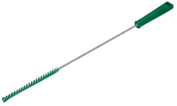 7/8 in W Tube and Valve Brush, Stiff, 14 in L Handle, 6 in L Brush, Green, 20 in L Overall