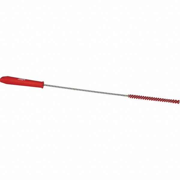 7/8 in W Tube and Valve Brush, Stiff, 14 in L Handle, 6 in L Brush, Red, 20 in L Overall