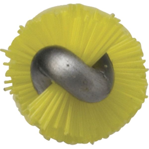 7/8 in W Tube and Valve Brush, Stiff, 14 in L Handle, 6 in L Brush, Yellow, 20 in L Overall